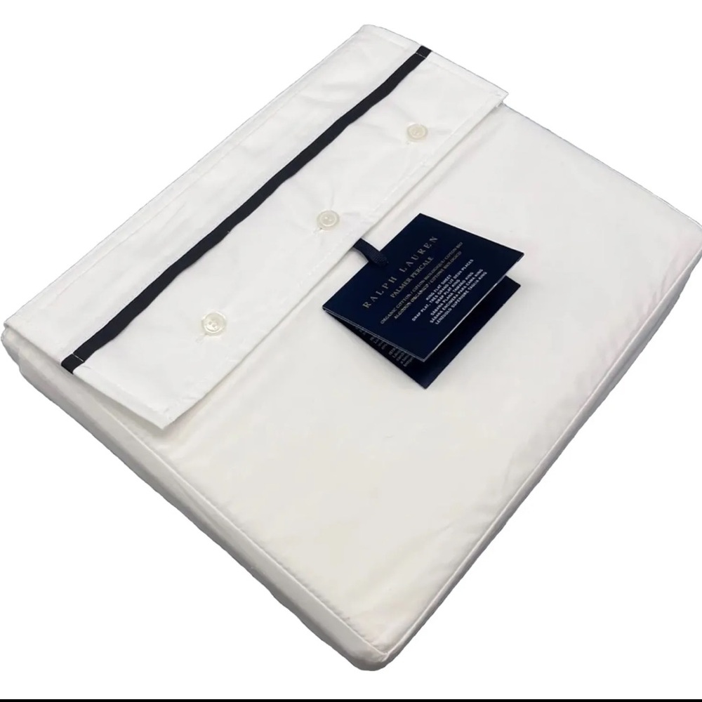 $175 NEW RALPH LAUREN HOME QUEEN FLAT SHEET LOFT GRAY